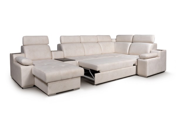 Модульный диван Ройс (столик + розетки + эркер)